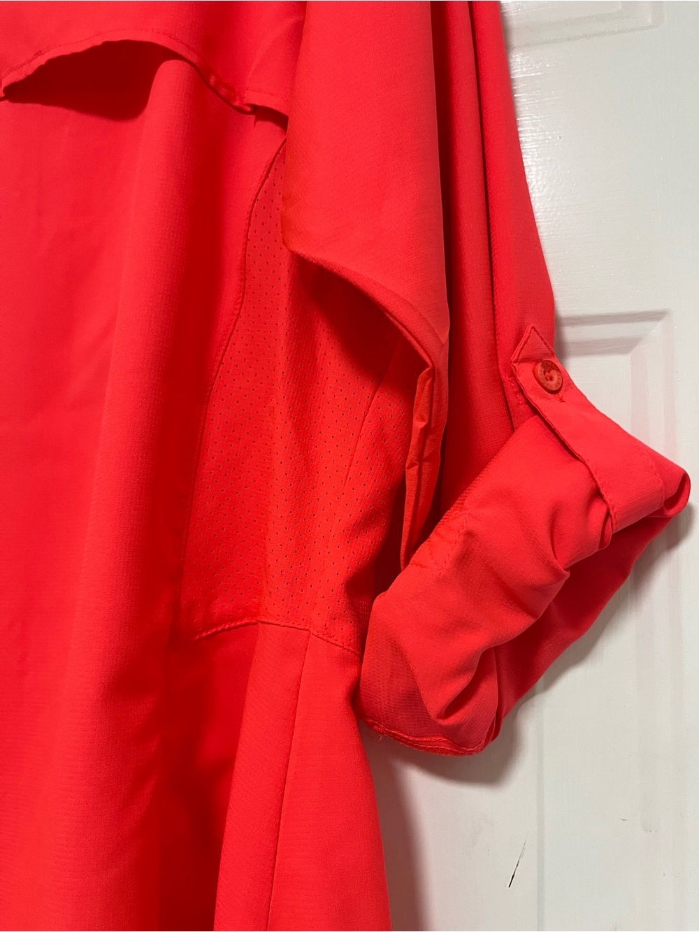 Magellan Outdoors Bright Red Roll-Tab Long Sleeve Performance Shirt Large - Picture 10 of 12
